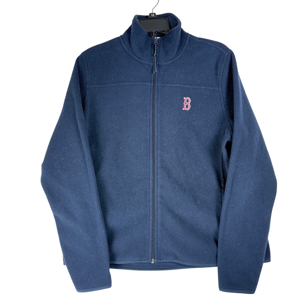 Antigua Boston Red Sox Fleece Jacket Womens Medium Navy Blue Full Zip Gorpcore